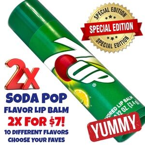 Authentic 2X  CLASSIC 7 Up  Flavored Lip Softening Balm